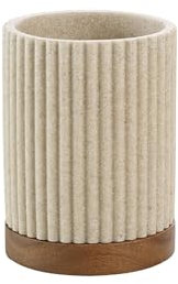 Douceur d'Intérieur Niagara Becher (Durchmesser 8 x 10,8 cm), Natur, Polyresin und Akazie