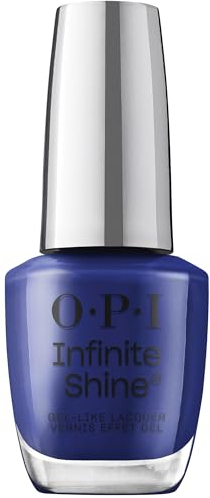 OPI Infinite Shine Nail Polish - No Chips on my Shoulder - Gel Like & Long Lasting Navy Blue Nail Polish - with Pre-Cured Gel Technology & OPI Pro-Wide Brush (15ml)