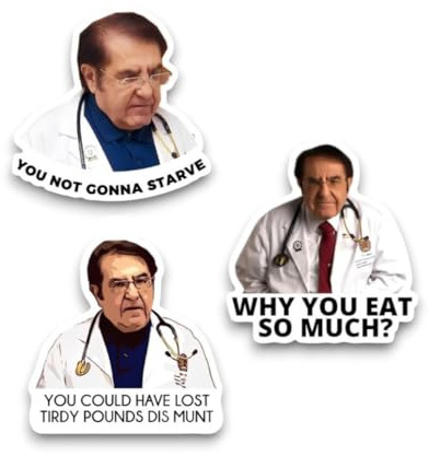 Dr. Nowzaradan Lustige Kühlschrankmagneten: Bringen Sie Humor in Ihre Küche mit Sprüchen aus 'My 600lb Life'! (Dr Now 3 Pack)