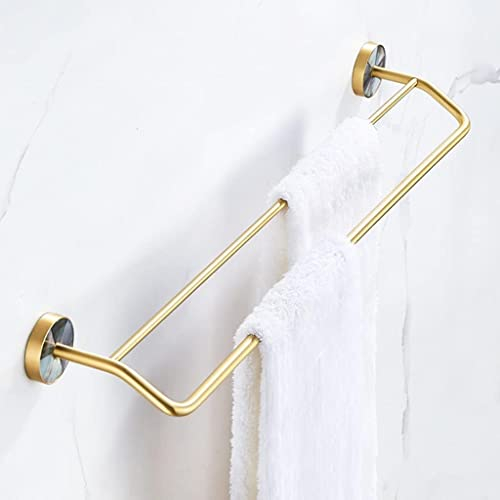 Handtuchhalter, gebürstetes Gold, Wandmontage, Messing, Handtuchstange, Badezimmer, Handtuchhalter, Küche, Geschirrtücher, Aufhänger für Badezimmer, Wandmontage (Farbe: Doppelstange)