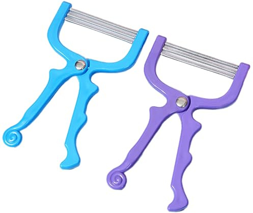 2 Stück Hand-Gesichtshaarentfernung, Einfädelwerkzeug, Entferner, Feder, Gesichtshaar-Epilierer, Verwendung für Frauen, Gesichtshaar, Beauty-Werkzeuge, zufällige Farbe