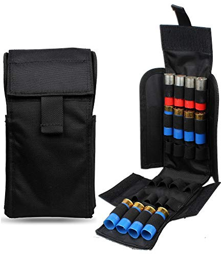 ANSNOW Pochette de Rangement Pour Chargeur de 25 Cartouches de Calibre 12 12, Cartouches de Rechargement, Sac À Bandoulière, Porte-Balles, Kit Tactique Airsoft/Noir