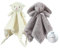 CREVENT Plüsch-Schmusedecken, weich, mit Tiergesichtsmotiv für Jungen und Mädchen, tolles Geschenk für Geburtstag, Babyparty (Schaf + Hase), 2 Stück