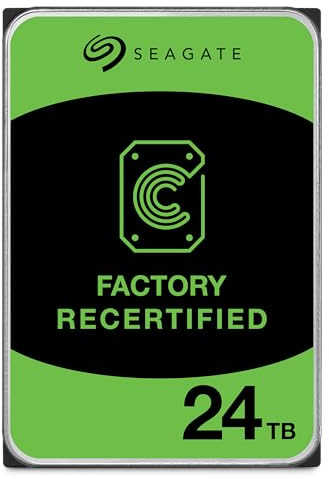 Seagate Exos ST24000NM000C 24TB 7.2K RPM SATA 6Gb/s 512e 3.5in Enterprise Hard Drive (Renewed)