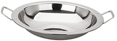 TOPBATHY Thickened Stainless Steel Pan Double Handle for Daily Use Cooking and Home Gathering Hot Pot Kitchen Cookware