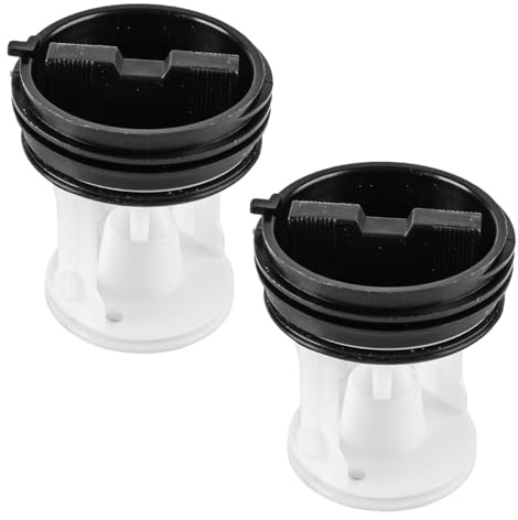 Sarini 2PCS Terminal Drum Washing Machine Drain Pump Cover Filter Net Fully Automatic Washing Machine Drain Port Cover Water
