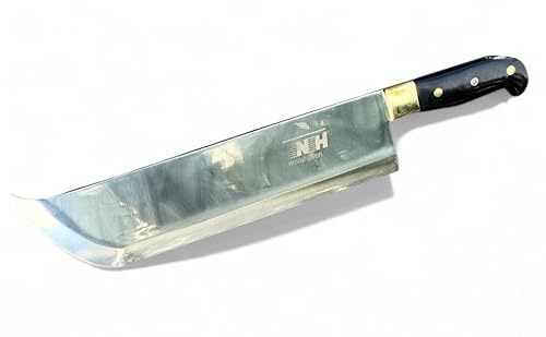 Novahaven XXXL köttkniv och köttkniv – 43 cm (blad: 29,7 cm, handtag: 8,9 cm) – högkvalitativt J2-stål med tjurhandtag av