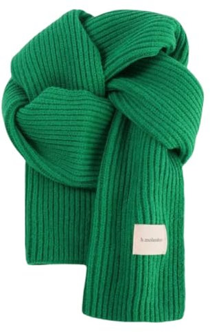 YRUIIA Schal Herbst Und Winter Weicher Gestrickter Wollschal Für Frauen, Ganz Match Warmes Student-nackenabdeckung-schwarz