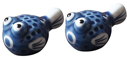 Supporto per Bacchette, 2 Pezzi, poggiapenne, pennelli, Porta Pesci, stoviglie, Stile Creativo, Nautico, Carino, Pesci, Cena, Divertente, Nuovo utensile, Pesce Palla, Supporto in Ceramica a Forma di