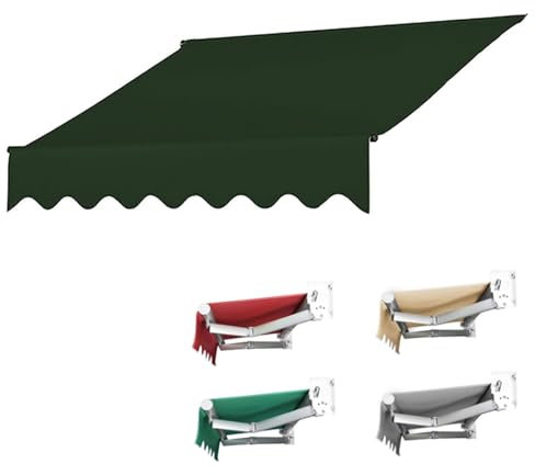 Tissu solaire d'extérieur - Anthracite - 4 x 3 m - Imperméable - Durable - Housse de store - Protection solaire - Tissu pour store banne (cadre non inclus dans la livraison)