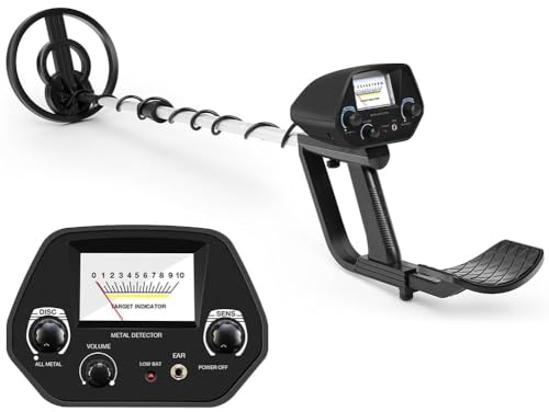 DeeAWai Lightweight Metal Detector for Kids Adults Starter - Beginner Waterproof Metal Detectors with 20cm Coil - Kids Metal Detectors, Powered by 2 9V Batteries (not included) (Black)