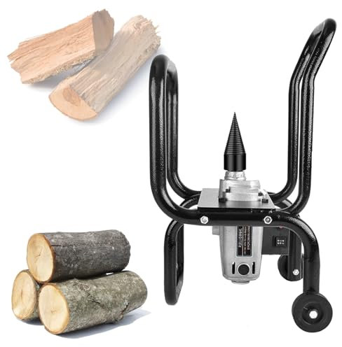 Fully Automatic Electric Wood Splitter, 1800W Portable Log Splitter with Forward and Reverse Rotation for Easy Firewood Preparation, Ideal for Fireplaces and Fire Pits