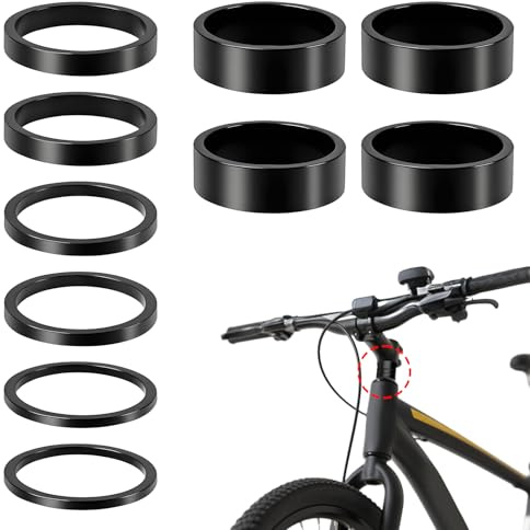 Fahrrad Ahead Vorbau Spacer 1/8 Zoll,10 Stück Ahead Spacer,Aluminium Fahrrad Lenker Spacer,Spacer Fahrrad,Spacer 1 1/8 Zoll,Lenkererhöhung Fahrrad,Fahrradgabel Steuersatz Spacer 2mm/3mm/5mm/3x10mm