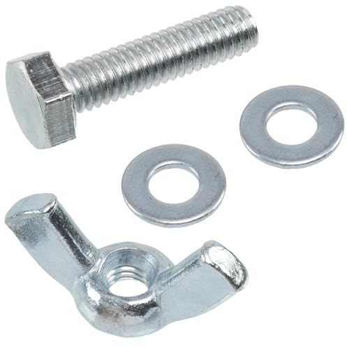 AERZETIX - Kit ensemble de 25 écrous papillons à oreilles M4 + 50 rondelles plates + 25 boulons M4x16 mm à tête hexagonale | en acier