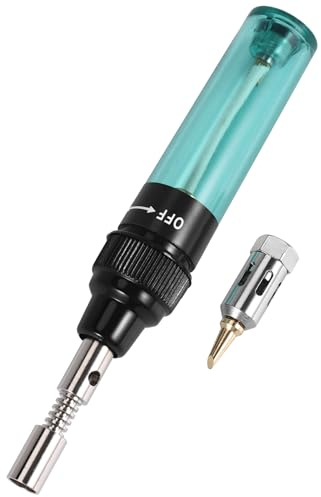 Cpolebev Soldador de Soplete InaláMbrico Pluma de Soldador de Gas Butano MT-100 (Verde)