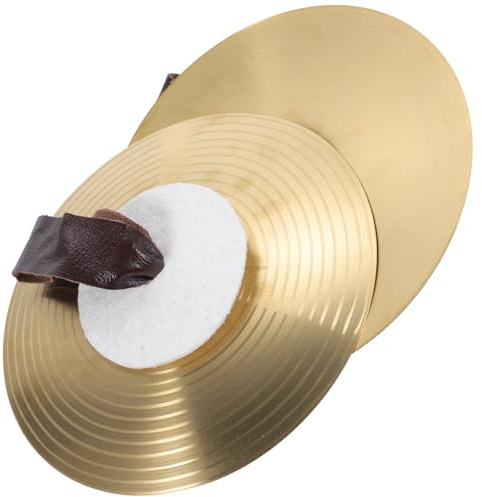 FRCOLOR Platillos de Mano de Aleación para Niños, Instrumento Musical de Percusión Pequeño Sonido Brillante, Cuerda Ajustable, Ideales para Danza del Vientre y Fiestas Color Aleatorio