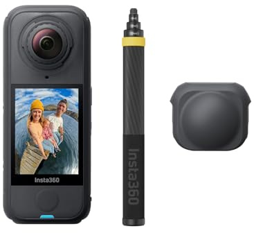 Insta360 X4 Air No Drone No Problem-Bundle – 165 g leichte 8K 360°-Kamera, 3 Meter Unsichtbarer Selfie-Stick, Wechsel-Linsen, Aufnehmen & dann ausrichten, FlowState-Stabilisierung, KI-gestützte App