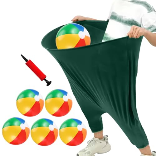 Granny Pants Toss Game Set, Nonna Pantaloni Outdoor Gioco Set, Granny Pants Yard Game con 5 Palline e Pompa ad Aria, Giochi da Esterno per Bambini, Adulto e Famiglia