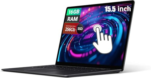Microsoft Surface Laptop 3 Touch Screen Notebook, 15,5 pollici FHD (2496 x 1664), Intel Core i7-1065G7, 16 GB RAM, SSD da 256 GB, tastiera QWERTY nero, Windows 11 Pro (ricondizionato)