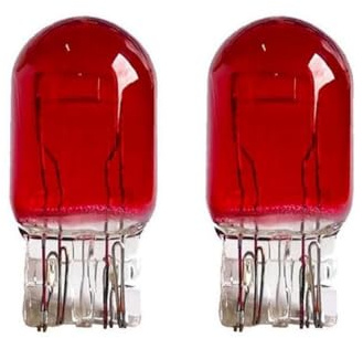 LXIUJSFXA 2 Pcs 7443 Bulbs 7444 T20 1891 21/5W Clear Glass Turn Signal Stop Brake Tail Light-Bulbs - DRL Indicator Light Micro Bulb Parts, for RAV4 CR-V Civic Tacoma Silverado Altima Corolla (Red)