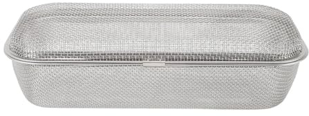 Cesta for lavavajillas, limpieza profunda, soporte for cubiertos, escurridor de malla, multifuncional, rectangular for objetos pequeños(L)