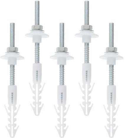 Baluue Set 5 Viti Autofilettanti in Acciaio Inossidabile per Montaggio Lavabo a Parete Kit Completo di Bulloni di Fissaggio Resistenti All’Usura per Installazione Lavandino Sospeso in