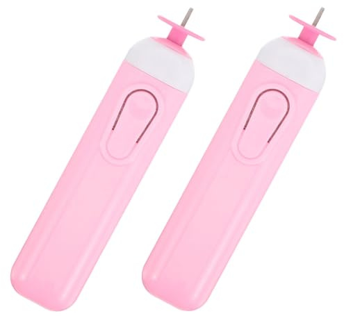 AUTSUPPL Stylo Électrique à Quilling Lot de 2, Outils pour Friser le Papier, Stylo à Fente Rose, sans Piles, pour Loisirs Créatifs et Scrapbooking, Outil Léger et Précis pour Projets DIY