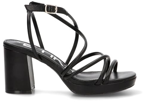 Etika Sandalias de Tacón Alto para Mujer, Elegantes Zapatos de Vestir con Plataforma y Tiras Tubulares, Calzado de Fiesta con Cierre de Hebilla, Modelo 812125