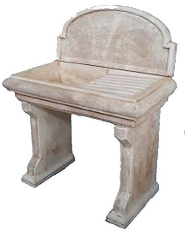 LAVELLO IN CEMENTO, LAVABO, LAVANDINO, FONTANA, MISURE: 100X53 H 120 CM.