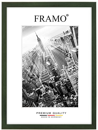 FRAMO 35mm Cornice per Immagini 61 x 132 cm | Verde Sfocato | Cornice in MDF Fatta a Mano con lastra di Vetro Artificiale antiriflesso a Prova di Rottura e Robusta Parete Posteriore in MDF