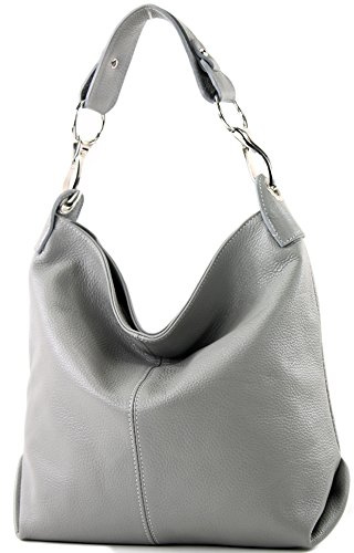 modamoda de T168 Damen Leder Schultertasche, handmade in Italy