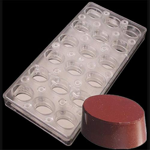18 tazze 3D a forma di ovale in policarbonato per il cioccolato, DIY PC magnetico trasferimento stampo, vassoio di plastica Candy stampo da forno pasticceria da forno strumenti cioccolato forma