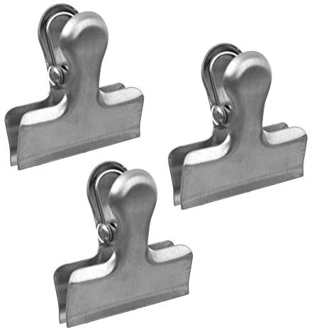 Orion Lot de 3 clips de fermeture en métal pour sachets alimentaires 4 cm