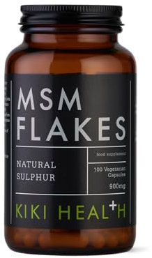 KIKI Health Natural MSM Flakes Minerals Capsules - Pure Natural Sulphur for Joints, Skin, Hair & Nails - Gluten-Free & Allergen-Free MSM Supplements - No Additives Easy Formulation - 100 Count