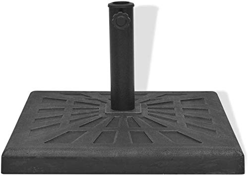 FAMIROSA Parasol Base Resin Square Black 26.5 lb