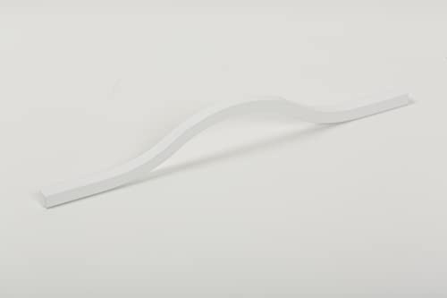 Gedotec Möbelgriffe Alu Weiß | 1 Stück - Falttüren-griffe Möbel zum greifen | BRAVE | modernes vintage Industrie Design | Länge: 600 mm | Schrankgriffe - Schubladengriffe - Küchengriffe - Türgriffe