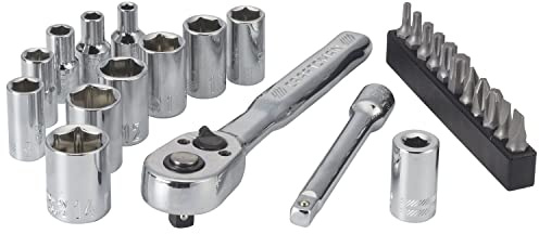 CRAFTSMAN Socket Set, Metric 1/4-in. Drive, 24 Piece (CMMT12010LZ)