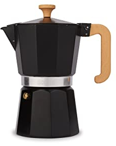 La Cafetière Cafetière à expresso Venice en aluminium, 6 tasses, noire