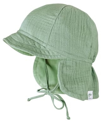 maximo GOTS Kindermütze mit Kinnband Sommermütze Kindercap Schirm