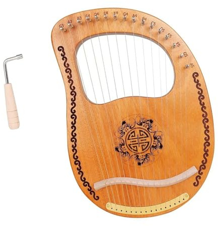 harfe instrument 16 Saiten Lyra Harfe Mahagoni Holz 16 Töne Harfe Mit Tuning-Tool Saiteninstrument Erwachsene Anfänger
