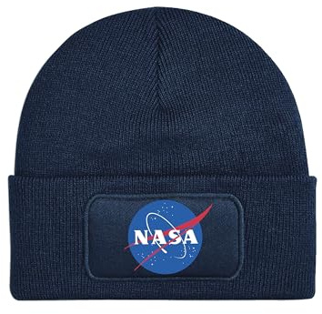 NIMAMA Mütze Beanie NASA Wintermütze Statement Spruch Print Geschenk Unisex Strickmütze für Herren & Damen