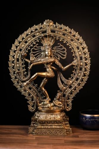 UGRA Dancing Shiva Nataraja Statue Large Dancing Shiva Natraj Statue 56cm Big Size Brass Lord Shiva Natraja Skulptur Shiv Nataraj Figur