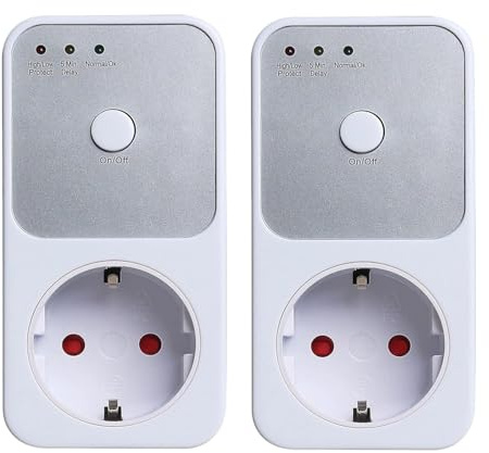 Automatic Voltage Protection Socket steckdosenleiste überspannungsschutz Steckdosenadapter Sockel Switcher AC 220V Power Surge Safe Protector EU Stecker Sockel Kühlschrank Protect (2 PCS)