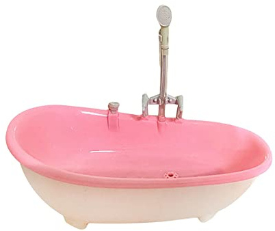 1/6 Miniature Dollhouse Baignoire Jouets pour poupée 30,5 cm Rose clair