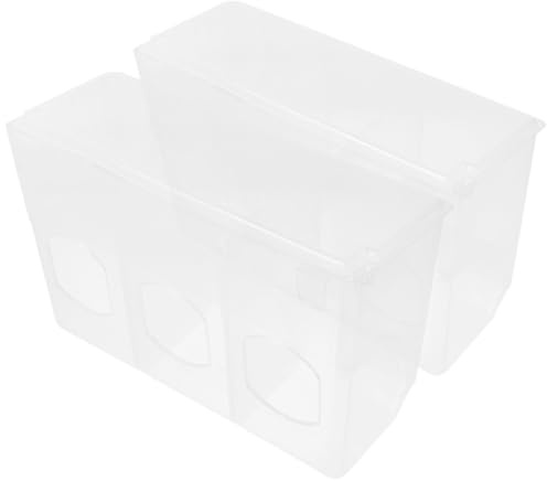 GRIRIW 2pcs Plastic Bird Feeder Bowl for Pigeon and Quail Reusable Hanging Bird Feeder Tray Designed to Make Cage Cleaner and Prevent Food Waste