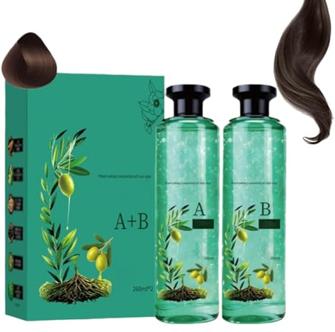 Coloration Capillaire - 2 Flacons d'Huile Camouflage des Cheveux Blancs,Teinture pour Cheveux - Pour Femmes Hommes Adultes et Soins à Domicile