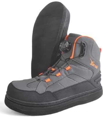 WYYHAA Felt Sole Wading Shoes for Men Women, Rock Fishing Canyoning Boots