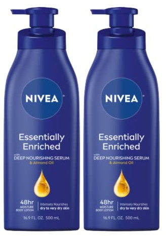 NIVEA Essentially Enriched Body Lotion 16.9 oz (Pack of 2)