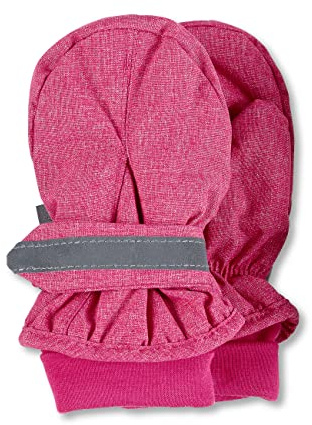 Sterntaler Unisex Kinder Fäustlinge Melange mit Daumen, Klettverschluss mit Reflektierendem Streifen Handschuhe
