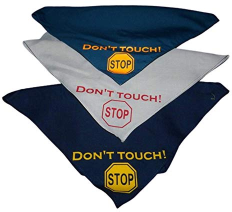 Hundehalstuch Don't touch Stop! GELB